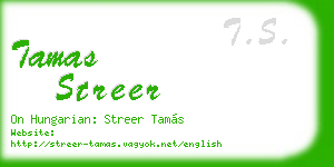 tamas streer business card